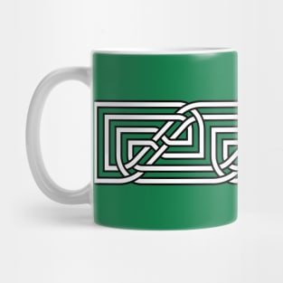 Decorative Rectangular Celtic Interlaced Knot Pattern 3 Mug